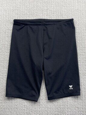 TYR Spandex Jammers Compression Shorts Swimsuit Black Performance Men Read